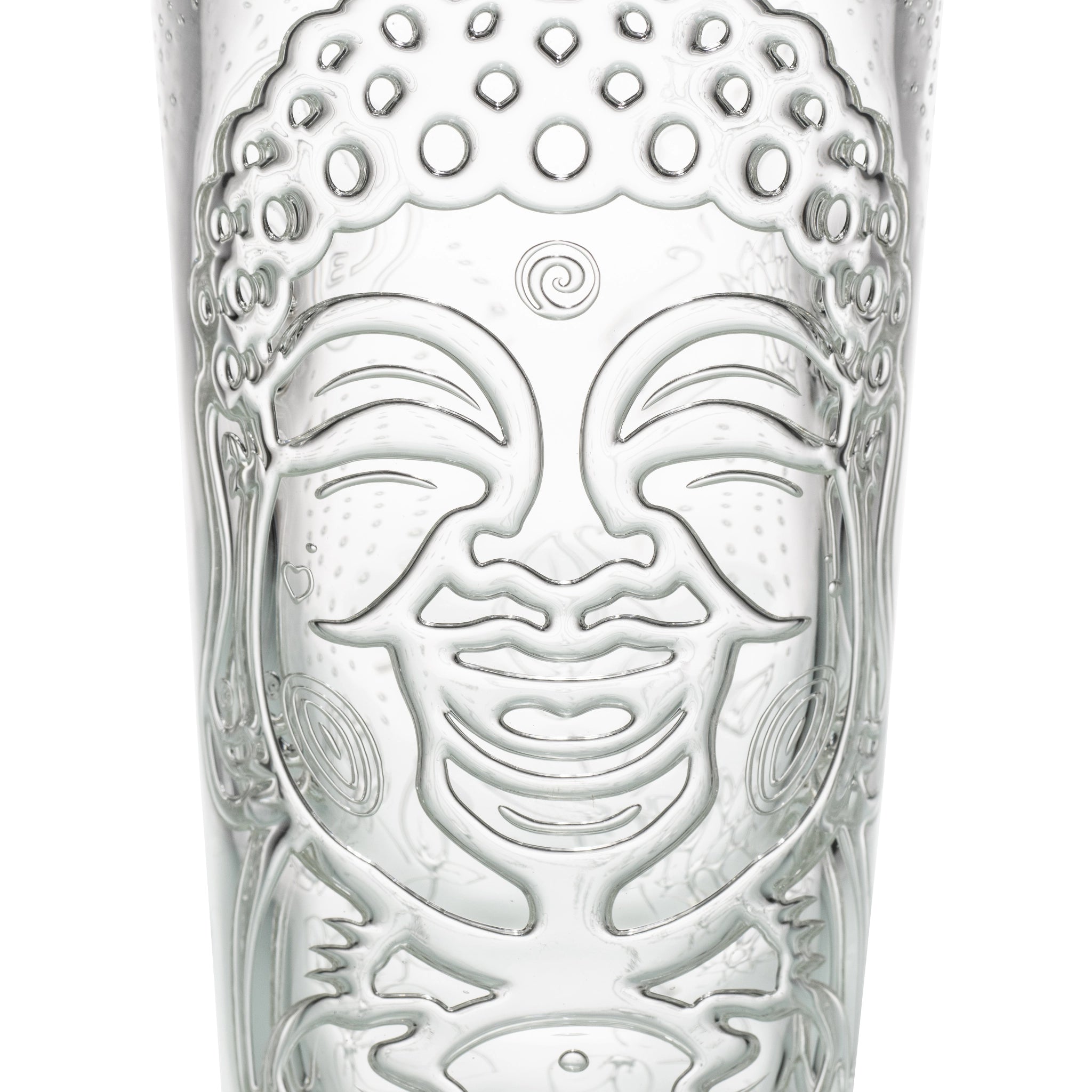 Laughing Buddha 7.5" Tall Tumbler with Built-in Straw